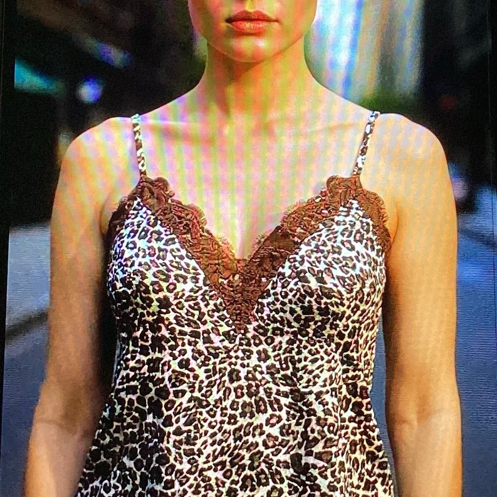 Melrose and Market Leopard Print Camisole with Brown Lace